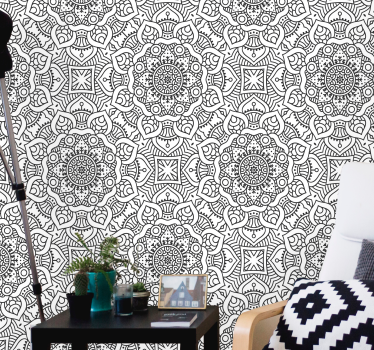 Bonyolult geometrikus minták mandala falfestmények - TenStickers