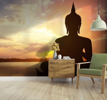 Buddha ábra ég háttér buddha falfestmény - TenStickers