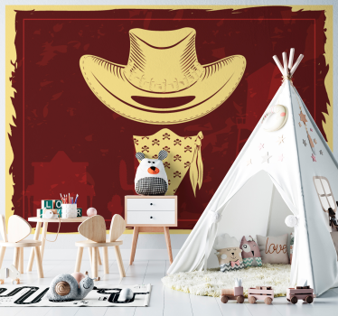 Cowboy kalap és kendő gyermek hálószoba falfestmények - TenStickers