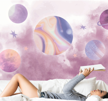 Égi bolygóterv tér falfestmény - TenStickers