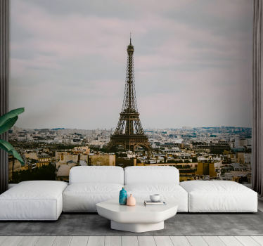 Eiffel-torony párizs falfestményének közepén - TenStickers