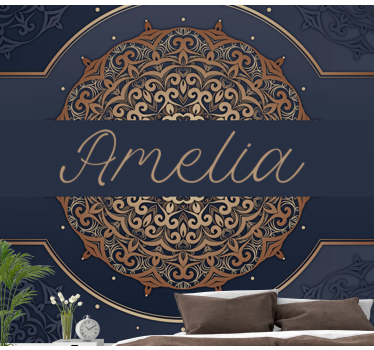 Elegáns mandala személyre szabott szöveges mandala freskókkal - TenStickers