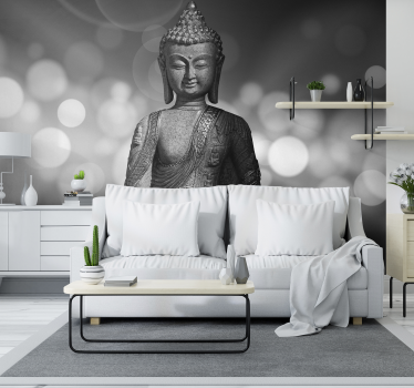 Ezüst buddha falfestmény - TenStickers