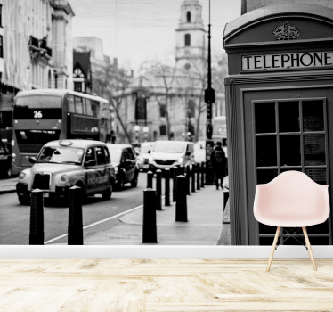 Fekete-fehér london city fotó háttérkép - TenStickers
