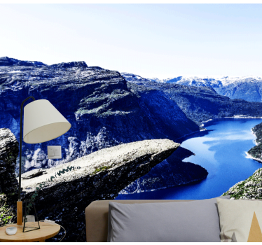 Fenséges fjord kilátás Táj falfestmények - TenStickers