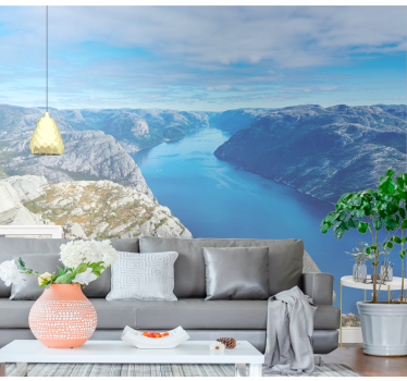 Festői fjord kilátás Táj fototapéta - TenStickers