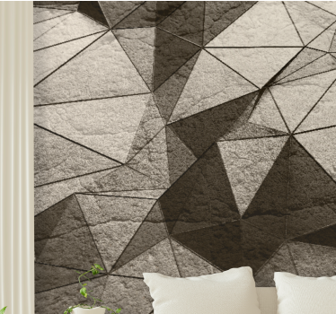 Geometriai beton panelek 3d falfestmény tapéta - TenStickers