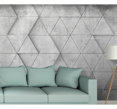 Geometriai háromszög dombormű 3d falfestmény tapéta - TenStickers
