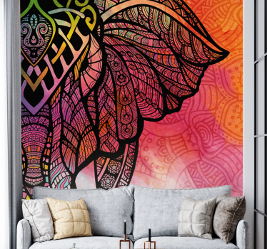 Gradiens etnikai design Mandala fototapéta - TenStickers