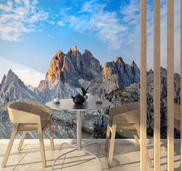 Három csúcs dolomitok táj falfestmény - TenStickers
