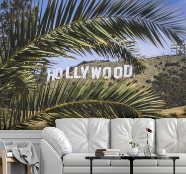 Hollywood jel és fa falfestmény - TenStickers
