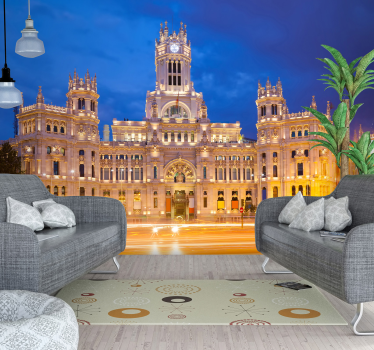 Kivilágított városkép Madridi fototapéta - TenStickers