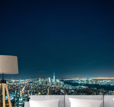 Könnyű manhattan éjjel new york falfestmény háttérkép - TenStickers