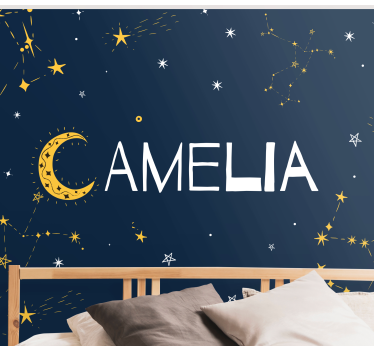 Kozmikus csillagos éjszaka Tér falfestmény - TenStickers
