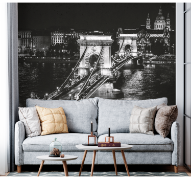 Lánchíd budapest éjszakai falfestményként - TenStickers