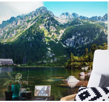 Lengyel tatry tó hegyi falfestmény - TenStickers