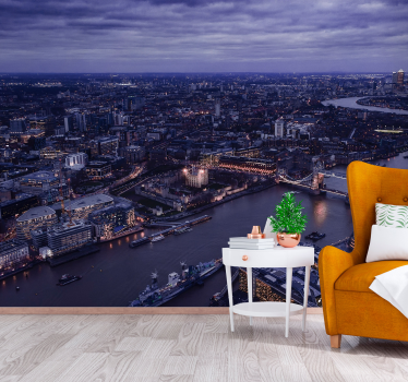 Londoni falfestmények - londoni városkép éjjel - TenStickers