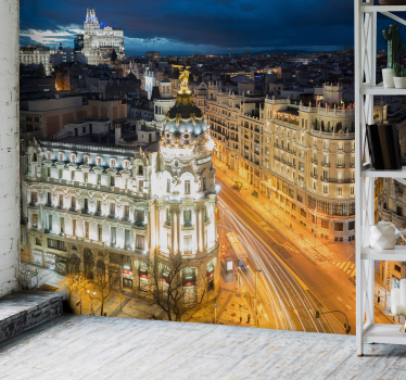 Madridi éjszakai kilátás Madridi fototapéta - TenStickers