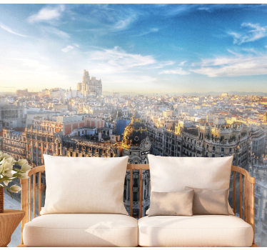 Madridi falfestmények - madrid városképe - TenStickers