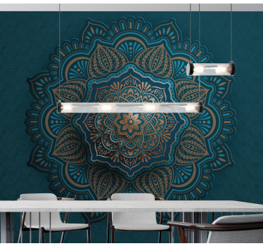 Mandala türkiz falfestmények - TenStickers