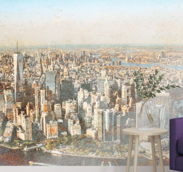Manhattan légifotó városi falfestmény - TenStickers