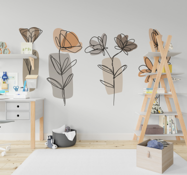 Más virág falfestmények minimalista stílus - TenStickers