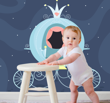 Mesekocsi Gyermek hálószoba fototapéta - TenStickers