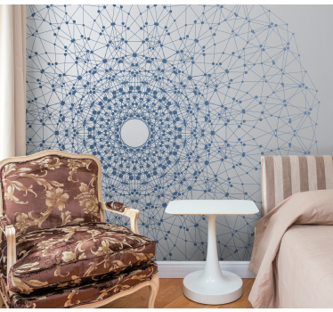 Modern kék és szürke mandala falfestmények - TenStickers