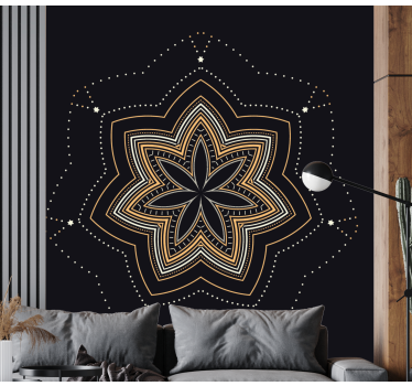 Modern virág mandala falfestmények - TenStickers