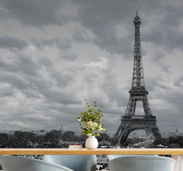 Párizsi falfestmények eiffel-torony kilátásokkal - TenStickers