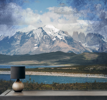 Patagóniai hegyi kilátás Táj falfestmények - TenStickers