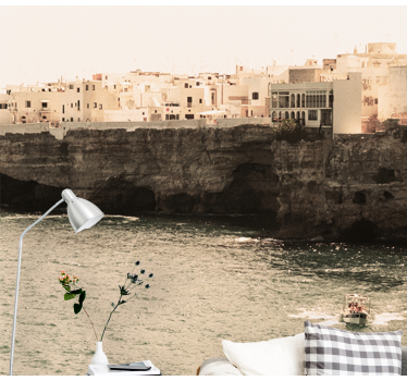 Polignano tengeri táj a tenger falfestménye alatt - TenStickers