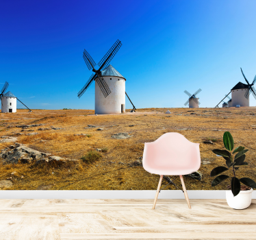 Szélmalom táj Táj fototapéta - TenStickers