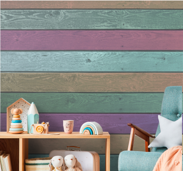 Színes fa "boho stílusú" deszka hálószoba falfestmények - TenStickers