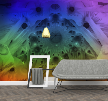 Színes sagrada familia lounge fotó háttérkép - TenStickers