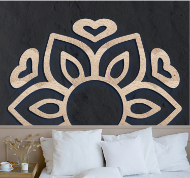 Szív lótusz design falfestmények buddha - TenStickers
