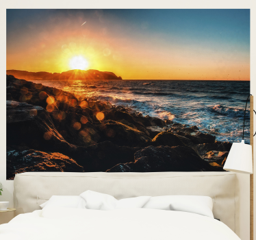Tengerparti napsugarak táj falfestmény - TenStickers