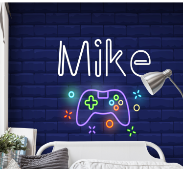 Testreszabható falfestmények konzolvezérlő neon lámpákkal - TenStickers
