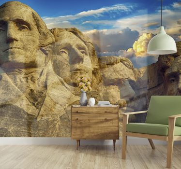 Városi falfestmény rushmore-emlékekkel - TenStickers