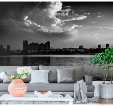 Városi falfestmény - városi tükör skyline - TenStickers