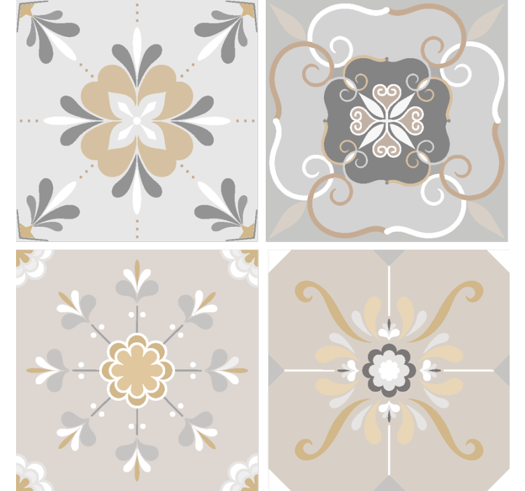 Virág ihlette cserép alátét - TenStickers