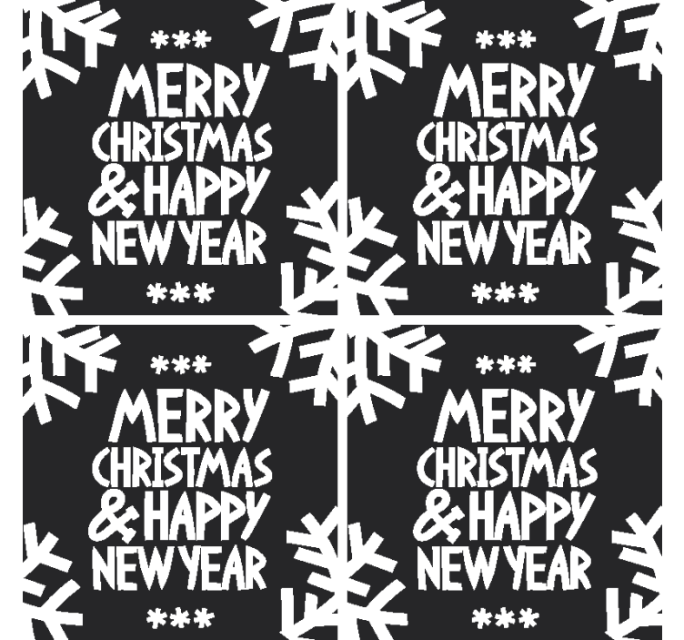 Kellemes karácsonyi ünnepeket és boldog új évet hullámvasút - TenStickers