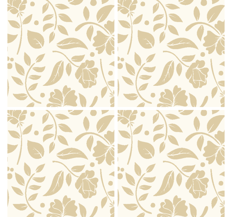 Díszes virágok vintage ital alátét - TenStickers