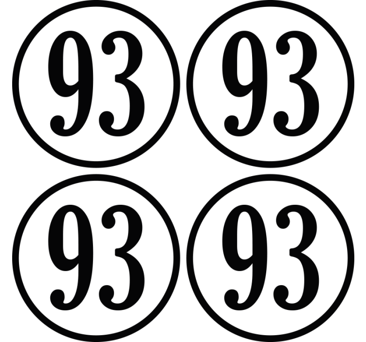 Egyedi számú, személyre szabott poháralátétek - TenStickers