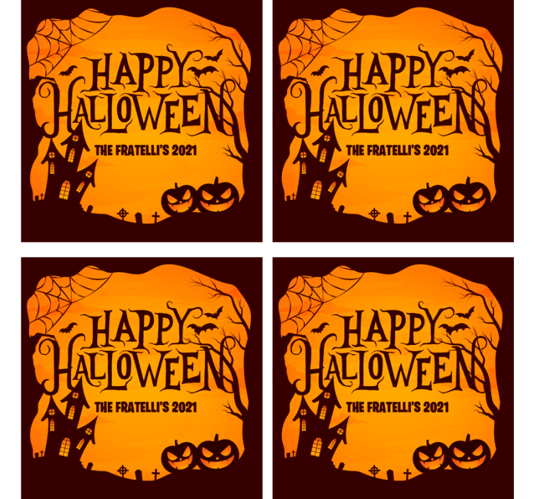 Személyre szabott boldog halloween hullámvasút - TenStickers