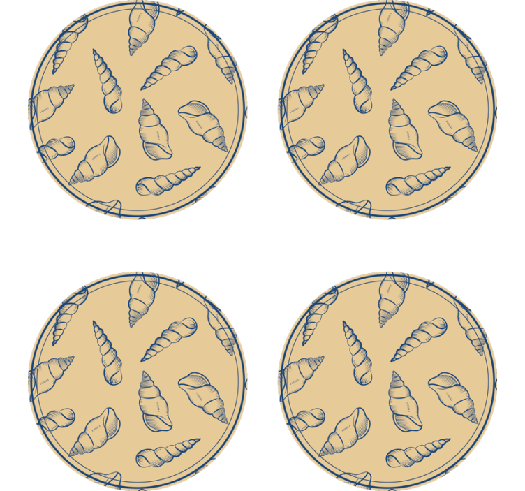 Kagyló csempe tengeri kagyló alátét - TenStickers