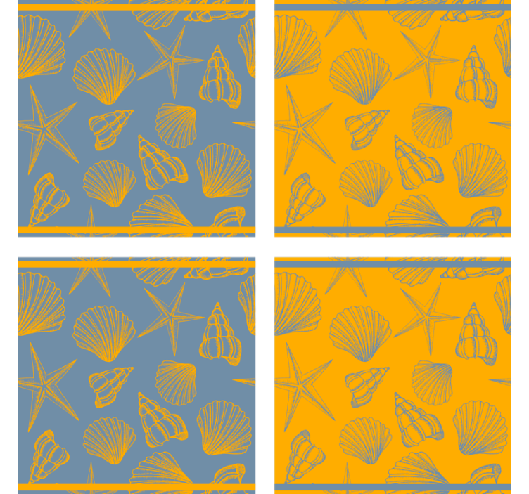 Tenger alatti csomag tengeri kagyló alátétek - TenStickers