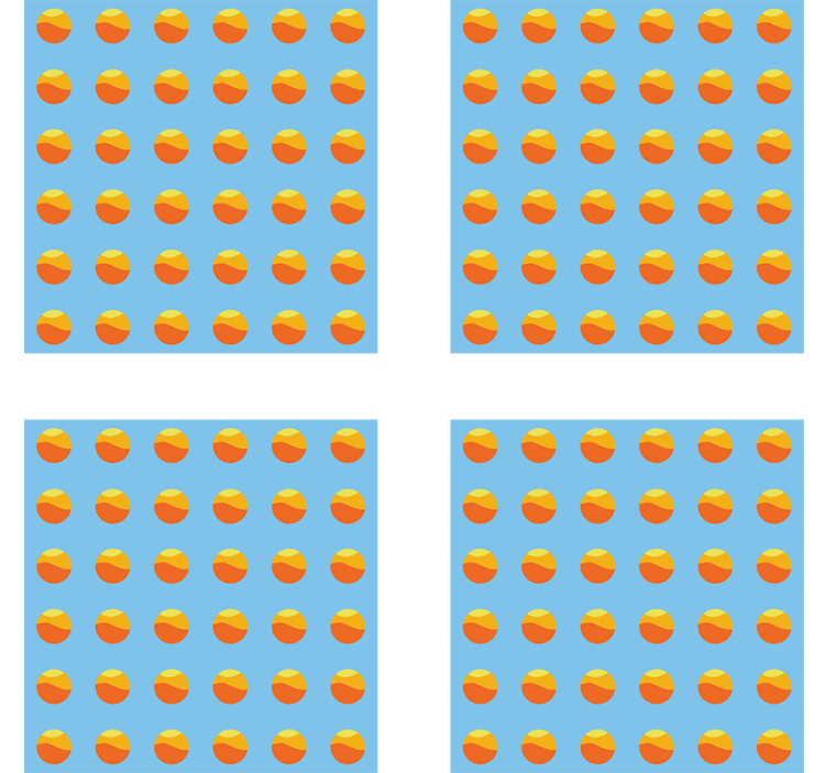 Színes körmintás poháralátétek modern - TenStickers