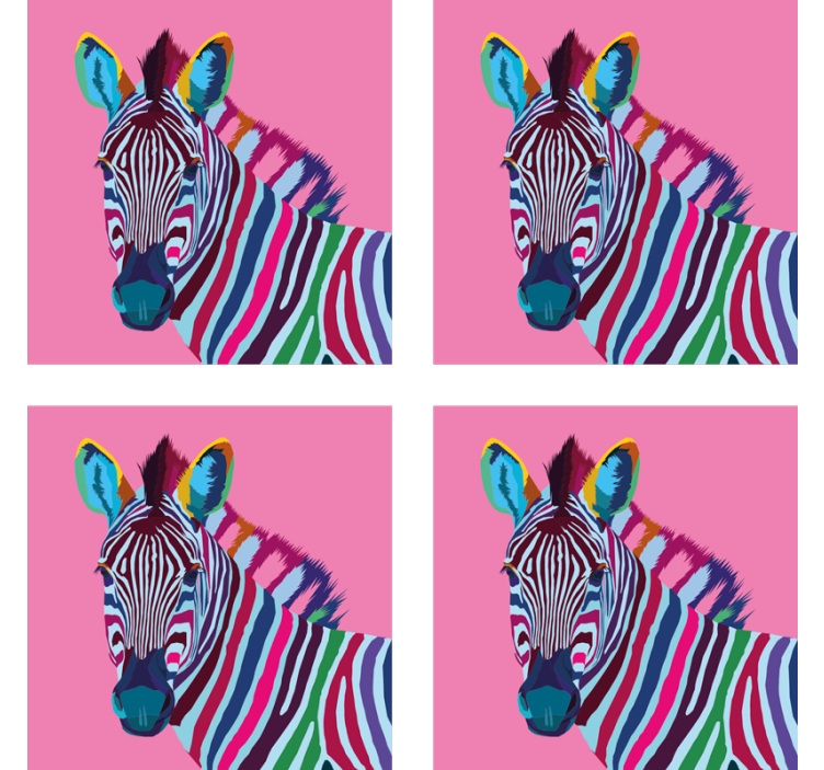 Zebra pop art zebra alátét - TenStickers