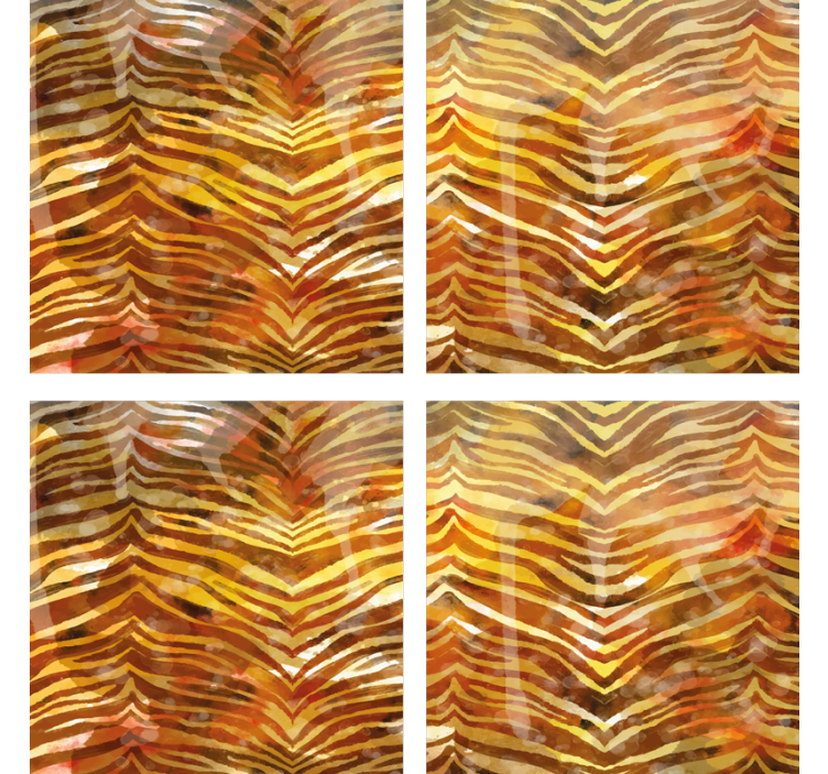 Zebra mintás felület poháralátétek - TenStickers